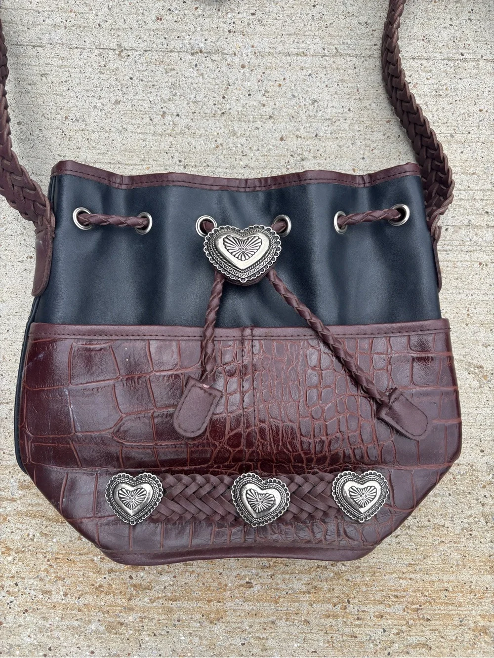 Vintage Brighton Western Crossbody Tote Bag